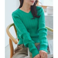 KOBE LETTUCE/コウベレタス KOBE LETTUCE コットン100ケーブルニットトップス【Vネック】 [N1127]/507864786