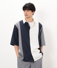 COMME CA ISM MENS/ウールライク 五分袖 ショートポイント コンビシャツ/507929124