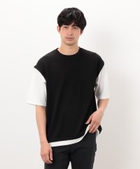 COMME CA ISM MENS/ケーブル柄 ベスト フェイクレイヤードＴシャツ/507929125
