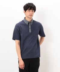 COMME CA ISM MENS/【吸水速乾】市松ジャカード×カノコポロシャツ/507929129