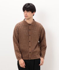 COMME CA ISM MENS/メッシュ編み ポロカーディガン/507929136