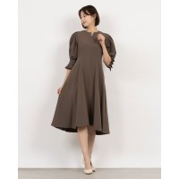 TONAL/トーナル TONAL Vネックタックフレアワンピース/507964925