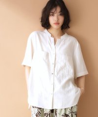 THE SHOP TK/ダブルポケット5分袖シャツ【体型カバー/洗濯機OK】/507980801