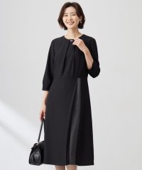 J.PRESS LADIES/【洗える】ストレッチバックサテンジョーゼット Aライン ワンピース/507983150