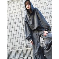 EGOIST/エゴイスト EGOIST ロゴ刺繍短丈フーディ/507983175