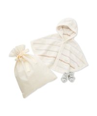 GELATO PIQUE KIDS ＆ BABY/【ラッピング済み】【BABY】スムーズィーカラフルボーダーポンチョ＆ダイナソーソックスSET/507983419