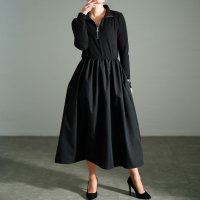 Sawa a la mode/サワアラモード Sawa a la mode スタイルアップする異素材ハーフジップワンピース/507983571
