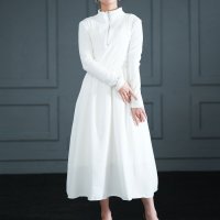 Sawa a la mode/サワアラモード Sawa a la mode スタイルアップする異素材ハーフジップワンピース/507983571