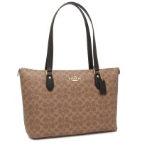 COACH/コーチ COACH アウトレット トートバッグ ギャラリー トート バッグ シグネチャー キャンバス ベージュ ブラック レディース COACH CW381 I/507983675