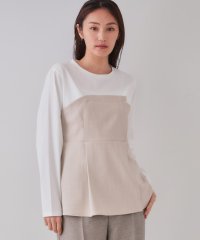 OPAQUE.CLIP/オペーク ドット クリップ OPAQUE.CLIP ベルト付ビスチェドッキングカットソー【洗濯機洗い可】/507983771