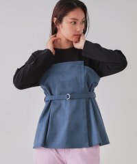 OPAQUE.CLIP/オペーク ドット クリップ OPAQUE.CLIP ベルト付ビスチェドッキングカットソー【洗濯機洗い可】/507983771