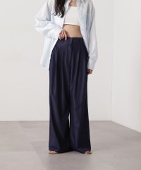 N Natural Beauty Basic/デニムライクワイドタックパンツ/507984003