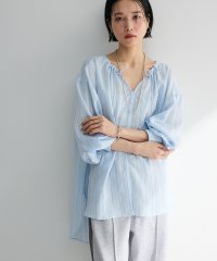 Green Parks/グリーン パークス Green Parks ドロストネックシアーストライプチュニック/507984088