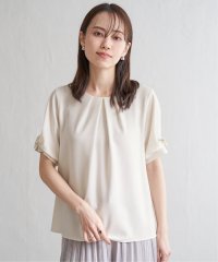 IKKA LOUNGE/ドライタッチ袖リボンブラウス/507511056