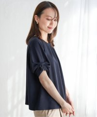 IKKA LOUNGE/ドライタッチ袖リボンブラウス/507511056