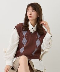 NICOLE CLUB/アーガイルパターンベスト/507869816