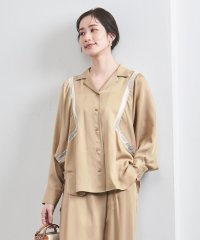UNITED ARROWS/サテン オープンカラー シャツブラウス/507935620