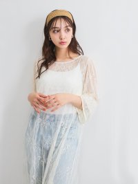 QUEENS COURT/クイーンズコート QUEENS COURT シアーストレッチレースワンピース≪洗濯機で洗える≫/507987504