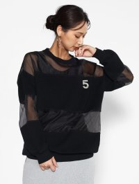 SCOTCLUB/スコットクラブ SCOTCLUB ビジューナンバー異素材ドッキングプルオーバー/507987605