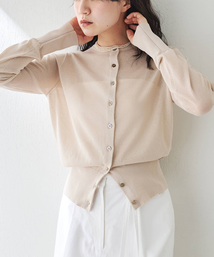 食品・日用品 半額ストア ハイゲージ天竺カーディガン(507987640) | fashion d - Gazette) ウィムガゼット(Whim ジャケット・アウター