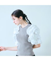Audie a Muses/【大人百花掲載】タックフリル袖ニットプルオーバー/507987997