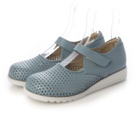 Milla Sports/ミラスポーツ Milla sports 5E 幅広ワイズ 柔らかレザー ストラップ コンフォート パンチング パンプス/507988036