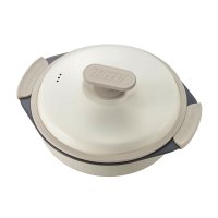 Toffy/トフィー Toffy 正規品 電子レンジ用 グリル鍋 深型 鍋 電子レンジ専用 ふっ素加工 フタ付き 1.5L 蒸し器 煮込み 焼く 炒める 蒸す 茹でる 炊く/507988420