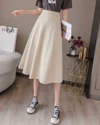 Lily of Valley/リリーオブバリー Lily of Valley ミディアム丈 フレア スカート ボトムス オフィス きれいめ カジュアル 上品 清楚 膝下/507988732