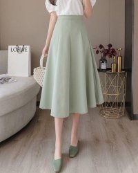 Lily of Valley/リリーオブバリー Lily of Valley ミディアム丈 フレア スカート ボトムス オフィス きれいめ カジュアル 上品 清楚 膝下/507988732