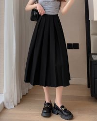 Lily of Valley/リリーオブバリー Lily of Valley フロント ワイドプリーツ スカート ボトムス ウエストゴム きれいめ カジュアル 上品/507988733