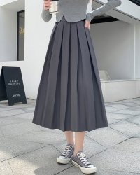 Lily of Valley/リリーオブバリー Lily of Valley フロント ワイドプリーツ スカート ボトムス ウエストゴム きれいめ カジュアル 上品/507988733