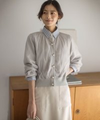 KUMIKYOKU(S SIZE)/【WEB限定】チュールニット ブルゾン/507988911