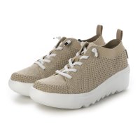 HUSKY SELECT/ハスキー HUSKY KITSON キットソン 厚底ウェーブソール 軽量 ゴム紐レースアップ ラメ入りニット スニーカー/507990028