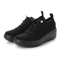 HUSKY SELECT/ハスキー HUSKY KITSON キットソン 厚底ウェーブソール 軽量 ゴム紐レースアップ ラメ入りニット スニーカー/507990028