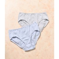 Honeys/ハニーズ Honeys スタンダードショーツ（2枚組） ショーツ 下着 アンダーウェア 抗菌 抗菌防臭 防臭 2枚組 綿混 ボーダー柄 水玉柄 ドット柄 レディ/507990244
