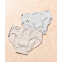 Honeys/ハニーズ Honeys スタンダードショーツ（2枚組） ショーツ 下着 アンダーウェア 抗菌 抗菌防臭 防臭 2枚組 綿混 ボーダー柄 水玉柄 ドット柄 レディ/507990244