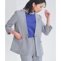 Honeys/ハニーズ Honeys 8分袖カラーレスジャケット アウター カラーレスジャケット カラーレス セットアップ 8分袖 再生ポリエステル イージーケア レディース/507990245