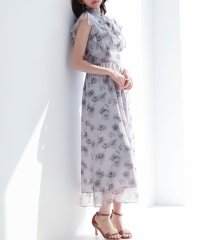 SAISON DE PAPILLON/セゾンドパピヨン SAISON DE PAPILLON 花柄シフォン生地ミモレ丈ワンピース/505993479