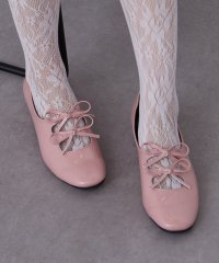 MAISON BREEZE reveur/MAISON BREEZE reveur リボン パンプス シルバー ローヒール メタリック フラットシューズ シューズ 靴 エナメル/506984428