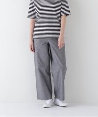 human woman/◆綿麻シャンブレーセミワイドパンツ/507870046