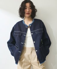 ADAM ET ROPE'/【WEB限定】デニムフリンジブルゾン/507883516