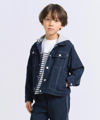 COMME CA ISM KIDS/デニムライクジャージー フード付きブルゾン/507929154