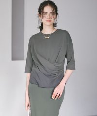 NIJYUSANKU（SMALL SIZE）/【SLOW/一部店舗限定】MVSコットン カシュクール 5分丈 Tシャツ/507990882