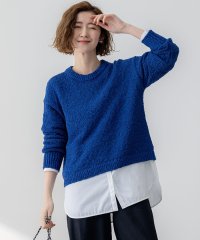 NIJYUSANKU（LARGE SIZE）/【SLOW/一部店舗限定】リボンヤーン クルーネック ニット/507990896