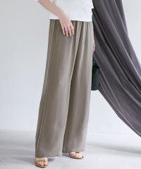 NIJYUSANKU（LARGE SIZE）/【SLOW/一部店舗限定】キュプラフィブリルクロス サイドライン ワイドパンツ/507990917