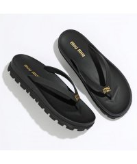 MIUMIU/MIUMIU トングサンダル 5Y154E 3LKK フラット 厚底/507991192