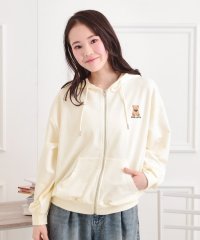 PINK-latte/ミニ裏クマ刺繍ジップパーカ/507991646
