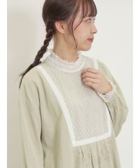 Samansa Mos2/【S/Mサイズ】ドットチュールスクエア貼りワンピース/507991915