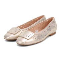 MODELLO WOMEN/モデロ MODELLO 涼しげなカットワークのバックル付きスクエアバレエシューズ DML3101/507992227