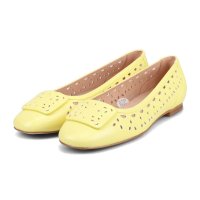 MODELLO WOMEN/モデロ MODELLO 涼しげなカットワークのバックル付きスクエアバレエシューズ DML3101/507992227